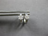 SMALL .10CT DIAMOND 14K WHITE GOLD INVISIBLE HUGGIE HOOP HANGING EARRINGS #27908