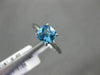 ESTATE 1.20CT AAA BLUE TOPAZ 14KT WHITE GOLD 3D SQUARE SOLITAIRE PROMISE RING