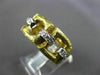 ANTIQUE WIDE .36CT OLD MINE DIAMOND 18KT TWO TONE GOLD OPEN ETERNITY RING #17195