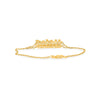 ESTATE WIDE .96CT DIAMOND 14KT YELLOW GOLD 3D ROUND ENGRAVABLE CROWN ID BRACELET