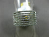 ESTATE WIDE .70CT DIAMOND 14KT WHITE GOLD 3D MULTI ROW WEDDING ANNIVERSARY RING