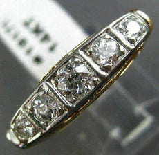 ANTIQUE 1.26CT OLD MINE DIAMOND 14KT TWO TONE GOLD CLASSIC FILIGREE RING #19171