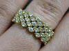 ESTATE 1.12CT DIAMOND 14KT YELLOW GOLD 3D MULTI ROW FLEXIBLE PANTHER LOVE RING