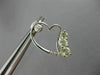 ESTATE .32CT DIAMOND & GREEN AMETHYST 14K WHITE GOLD 3 STONE HEART STUD EARRINGS