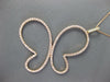 EXTRA LARGE 1.32CT DIAMOND 14KT ROSE GOLD 3D DOUBLE HEART BUTTERFLY LOVE PENDANT