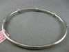 ESTATE .30CT DIAMOND 14KT WHITE GOLD PAST PRESENT FUTURE CIRCLE BANGLE BRACELET