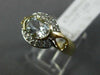 .92CT DIAMOND & AAA OVAL AQUAMARINE 14KT YELLOW GOLD SEMI BEZEL ENGAGEMENT RING
