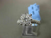 ESTATE LARGE 1.12CT DIAMOND 18KT WHITE GOLD FILIGREE CLUSTER PROMISE RING F/G VS