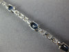 4.53CT DIAMOND & AAA SAPPHIRE 14KT WHITE GOLD 3D 3 STONE PANTHER TENNIS BRACELET