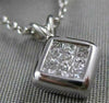 ESTATE .30CTW DIAMOND INVISIBLE PRINCESS 14KT WHITE GOLD PENDANT 9M FG VS #21229
