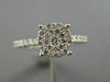 ESTATE WIDE .32CT DIAMOND 18KT WHITE GOLD CLUSTER ROUND PROMISE ENGAGEMENT RING