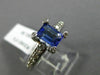 ESTATE LARGE 1.34CT DIAMOND & TANZANITE 14K WHITE GOLD 3D ENGAGEMENT ETOILE RING