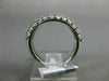 ESTATE 1.10CT DIAMOND 14KT WHITE GOLD 3D THREE ROW PAVE WEDDING ANNIVERSARY RING