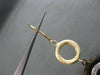 ESTATE LARGE .32CT DIAMOND 14K WHITE YELLOW & BROWN GOLD CIRCLE HANGING EARRINGS