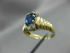 ESTATE 1.44CT DIAMOND & AAA OVAL SAPPHIRE 14KT 2TONE GOLD ENGAGEMENT RING #22056