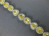 ESTATE LARGE 15.97CT WHITE & FANCY YELLOW DIAMOND 18K 2TONE GOLD TENNIS BRACELET