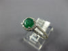1.04CT DIAMOND & AAA EMERALD 14KT WHITE GOLD ROUND CLASSIC HALO ENGAGEMENT RING