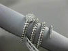 ESTATE LARGE .55CT ROUND DIAMOND 18KT WHITE GOLD FLEXIBLE HANDCRAFTED SNAKE RING