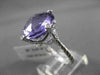 ESTATE 10.25CTW DIAMOND & AAA EXTRA FACET AMETHYST 14KT WHITE 3D ENGAGEMENT RING