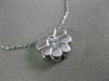 ESTATE .17CT DIAMOND 18KT WHITE GOLD 3D CLASSIC FLOWER SOLITAIRE PENDANT #23001