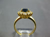 1.97CT DIAMOND & SAPPHIRE 18KT YELLOW GOLD OVAL & ROUND FLOWER ENGAGEMENT RING