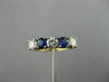 ESTATE 1.15CT DIAMOND SAPPHIRE 14KT 2 TONE GOLD WEDDING ANNIVERSARY RING #25467
