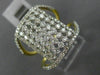 ESTATE LARGE 1.16CT DIAMOND 14KT WHITE & YELLOW GOLD MULTI ROW RECTANGULAR RING