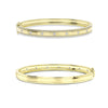 .73CT DIAMOND 14KT YELLOW GOLD ROUND CLASSIC ETOILE 3 ROW CUFF BANGLE BRACELET