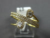 .50CT DIAMOND 18KT YELLOW GOLD ROUND BAGUETTE & OVAL MULTI ROW CRISS CROSS RING