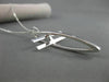 ESTATE LARGE .60CT DIAMOND 14KT WHITE GOLD 3D EUROPEAN CROSS PENDANT #18604