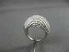 ESTATE LARGE 2.75CT DIAMOND 14KT WHITE GOLD 3D LEAF DESIGN COCKTAIL RING #22457