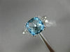 ESTATE 2.10CT DIAMOND & AAA BLUE TOPAZ 14KT WHITE GOLD FILIGREE SQUARE FUN RING