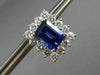 ESTATE EXTRA LARGE 8.30CT DIAMOND & TANZANITE 18KT WHITE GOLD HALO STUD EARRINGS