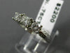 ESTATE .75CT DIAMOND 18KT WHITE GOLD FILIGREE THREE STONE ENGAGEMENT RING #6176