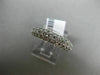 ESTATE 1.10CT DIAMOND 14KT WHITE GOLD 3D THREE ROW PAVE WEDDING ANNIVERSARY RING