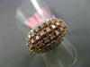ESTATE LARGE 1.51CT DIAMOND 18KT WHITE & ROSE GOLD 3D WEDDING ANNIVERSARY RING