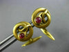 ANTIQUE .30CT AAA RUBY 18KT YELLOW GOLD SWIRL SNAKE CIRCULAR FUN MEN'S CUFFLINKS