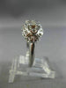 ANTIQUE WIDE .50CT DIAMOND PLATINUM 3D FILIGREE WEDDING ANNIVERSARY RING #26220