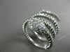 ESTATE LARGE .55CT ROUND DIAMOND 18KT WHITE GOLD FLEXIBLE HANDCRAFTED SNAKE RING