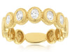 .45CT DIAMOND 14KT YELLOW GOLD 3D OVAL BEZEL FILIGREE WEDDING ANNIVERSARY RING