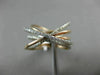 ESTATE WIDE .41CT DIAMOND 14KT WHITE & ROSE GOLD MULTI ROW CRISS CROSS LOVE RING