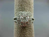ESTATE LARGE .80CT DIAMOND 18KT WHITE GOLD INVISIBLE SQUARE FLOWER LOVE FUN RING