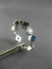 ESTATE 2CT ROUND DIAMOND & AAA SAPPHIRE 14K WHITE GOLD ETERNITY ANNIVERSARY RING