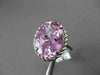ESTATE LARGE 10.35CT AAA PINK ICE 14KT WHITE GOLD SOLITAIRE FILIGREE OVAL RING