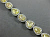 ESTATE 12.37CT WHITE & FANCY YELLOW DIAMOND 18K 2 TONE GOLD LOVE TENNIS BRACELET