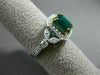ESTATE 2.67CT DIAMOND & AAA EMERALD 14KT WHITE & YELLOW GOLD 3D ENGAGEMENT RING