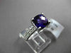 ESTATE 2.21CTW DIAMOND & AAA AMETHYST 14KT WHITE GOLD DOUBLE ROW ENGAGEMENT RING