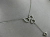 ESTATE .37CT DIAMOND 18KT WHITE GOLD 3D MULTI SHAPE LARIAT FUN NECKLACE