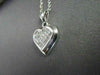 ESTATE .73CT DIAMOND 14KT WHITE GOLD 3D INVISIBLE HEART LOVE PENDANT #10862