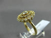 ESTATE WIDE .75CT ROUND DIAMOND 14K YELLOW GOLD 3D FILIGREE MILGRAIN FLOWER RING